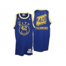 Golden State Warriors #42 Nate Thurmond The City Throwback Blue Swingman Jersey