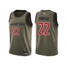 Men Nike Washington Wizards #22 Otto Porter Green Salute to Service NBA Swingman Jersey