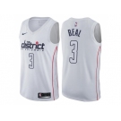 Men Nike Washington Wizards #3 Bradley Beal White NBA Swingman City Edition Jersey