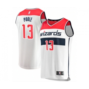 Men' Washington Wizards #13 Jordan Poole White Icon Edition Stitched Jersey