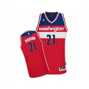 Men's Adidas Washington Wizards #21 JJ Hickson Swingman Red Road NBA Jersey