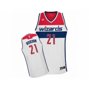 Men's Adidas Washington Wizards #21 JJ Hickson Swingman White Home NBA Jersey