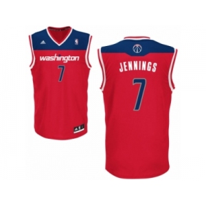 Men's Adidas Washington Wizards #7 Brandon Jennings Swingman Red Road NBA Jersey