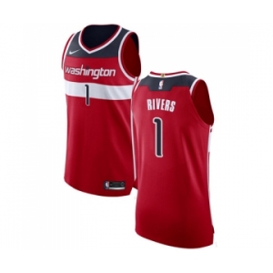 Men's Nike Washington Wizards #1 Austin Rivers Authentic Red NBA Jersey - Icon Edition