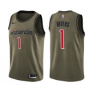 Men's Nike Washington Wizards #1 Austin Rivers Swingman Green Salute to Service NBA Jersey