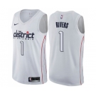 Men's Nike Washington Wizards #1 Austin Rivers Swingman White NBA Jersey - City Edition