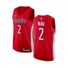 Men's Nike Washington Wizards #2 John Wall Red Swingman Jersey - Earned Edition