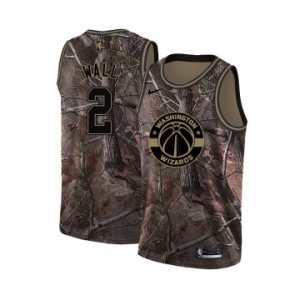 Men's Nike Washington Wizards #2 John Wall Swingman Camo Realtree Collection NBA Jersey