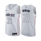 Men's Nike Washington Wizards #21 Dwight Howard Authentic White NBA Jersey - City Edition