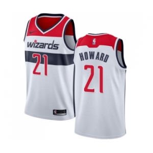 Men's Nike Washington Wizards #21 Dwight Howard Swingman White NBA Jersey - Association Edition