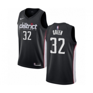 Men's Nike Washington Wizards #32 Jeff Green Authentic Black NBA Jersey - City Edition