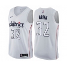 Men's Nike Washington Wizards #32 Jeff Green Authentic White NBA Jersey - City Edition