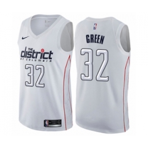 Men's Nike Washington Wizards #32 Jeff Green Authentic White NBA Jersey - City Edition