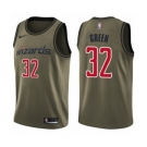 Men's Nike Washington Wizards #32 Jeff Green Swingman Green Salute to Service NBA Jersey