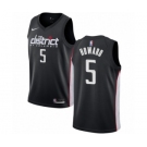 Men's Nike Washington Wizards #5 Juwan Howard Authentic Black NBA Jersey - City Edition