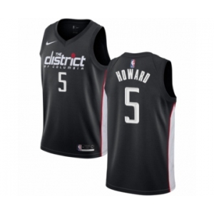 Men's Nike Washington Wizards #5 Juwan Howard Authentic Black NBA Jersey - City Edition