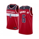 Men's Nike Washington Wizards #6 Troy Brown Jr. Swingman Red NBA Jersey - Icon Edition