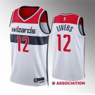 Men's Washington Wizards #12 Isaiah Livers White Association Edition Stitched Basketball Jersey