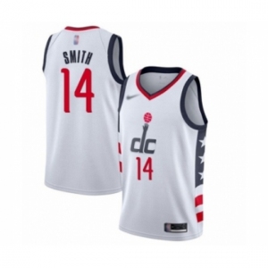 Men's Washington Wizards #14 Ish Smith Swingman White Basketball Jersey 2019-20 City Edition