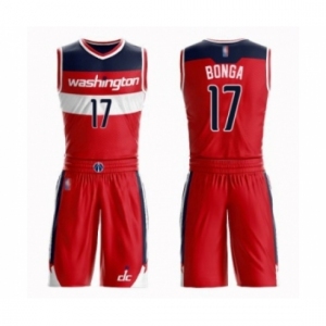 Men's Washington Wizards #17 Isaac Bonga Authentic Red Basketball Suit Jersey - Icon Edition