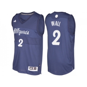 Men's Washington Wizards #2 John Wall Blue 2016 Christmas Day NBA Swingman Jersey