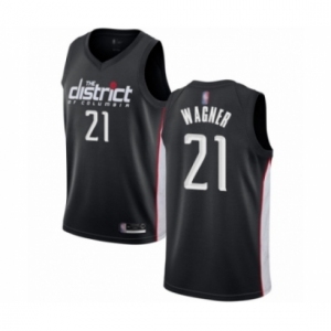 Men's Washington Wizards #21 Moritz Wagner Authentic Black Basketball Jersey - City Edition