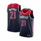 Men's Washington Wizards #21 Moritz Wagner Authentic Navy Blue Finished Basketball Jersey - Statement Edition