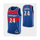 Men's Washington Wizards #24 Corey Kispert 75th Anniversary 2021-2022 Blue City Edition Stitched Basketball Jersey