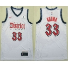 Men's Washington Wizards #33 Kyle Kuzma White 2024 City Edition Swingman Sponsor Stitched Jersey