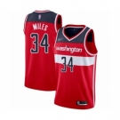 Men's Washington Wizards #34 C.J. Miles Authentic Red Basketball Jersey - Icon Edition