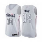 Men's Washington Wizards #34 C.J. Miles Authentic White Basketball Jersey - City Edition