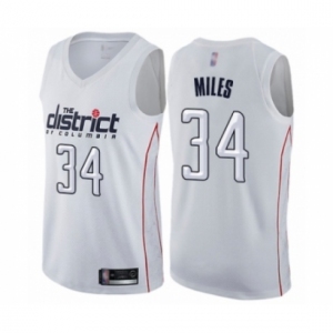 Men's Washington Wizards #34 C.J. Miles Authentic White Basketball Jersey - City Edition