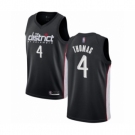 Men's Washington Wizards #4 Isaiah Thomas Authentic Black Basketball Jersey - City Edition