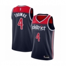 Men's Washington Wizards #4 Isaiah Thomas Authentic Navy Blue Finished Basketball Jersey - Statement Edition