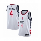 Men's Washington Wizards #4 Isaiah Thomas Swingman White Basketball Jersey 2019-20  City Edition