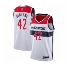 Men's Washington Wizards #42 Davis Bertans Authentic White Basketball Jersey - Association Edition