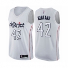 Men's Washington Wizards #42 Davis Bertans Authentic White Basketball Jersey - City Edition