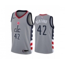 Men's Washington Wizards #42 Davis Bertans Gray City Edition New Uniform 2020-21 Stitched Basketball Jersey