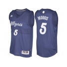 Men's Washington Wizards #5 Markieff Morris Navy Blue 2016 Christmas Day NBA Swingman Jersey