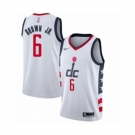 Men's Washington Wizards #6 Troy Brown Jr. Swingman White Basketball Jersey 2019-20 City Edition