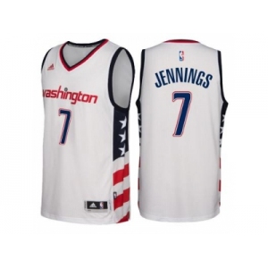 Men's Washington Wizards #7 Brandon Jennings adidas White Swingman Stars Stripes Jersey