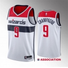 Men's Washington Wizards #9 Justin Champagnie White Association Edition Stitched Basketball Jersey