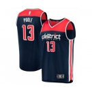 Men's Washington Wizards Navy #13 Jordan Poole Fast Break Statement Edition Stitched NBA Jersey