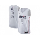 Nike Washington Wizards #2 John Wall White NBA Swingman City Edition Jersey