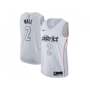 Nike Washington Wizards #2 John Wall White NBA Swingman City Edition Jersey