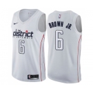 Women's Nike Washington Wizards #6 Troy Brown Jr. Swingman White NBA Jersey - City Edition