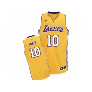 Men Adidas Los Angeles Lakers #10 Tyler Ennis Swingman Gold Home NBA Jersey