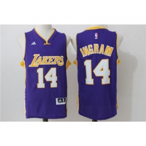 Men Los Angeles Lakers #14 Brandon Ingram Purple Stitched NBA Jersey