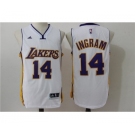 Men Los Angeles Lakers #14 Brandon Ingram White Stitched NBA Jersey
