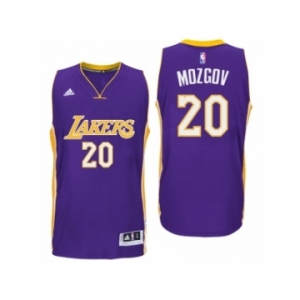 Men Los Angeles Lakers #20 Timofey Mozgov Road Purple New Swingman Jersey